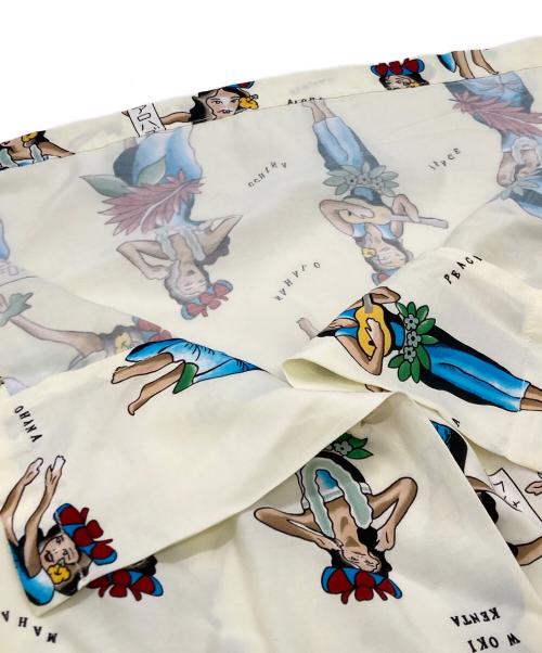 Aloha Blossom（アロハブロッサム）Aloha Blossom (アロハブロッサム) 総柄アロハシャツ ベージュ サイズ:42の古着・服飾アイテム