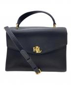 LAUREN RALPH LAURENローレンラルフローレン）の古着「FARRAH サッチェルバッグ」｜ネイビー