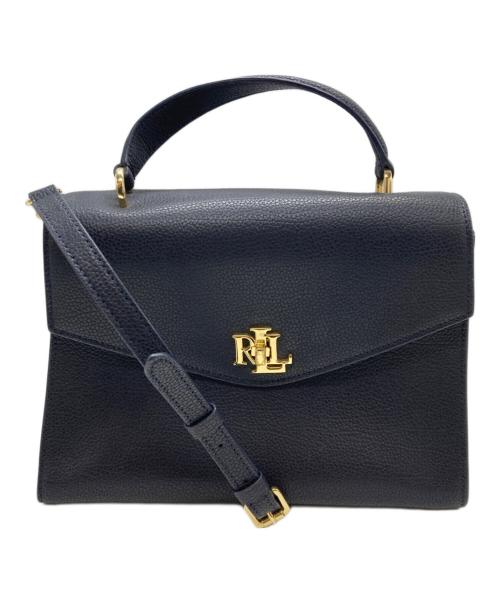 LAUREN RALPH LAUREN（ローレンラルフローレン）LAUREN RALPH LAUREN (ローレンラルフローレン) FARRAH サッチェルバッグ ネイビーの古着・服飾アイテム