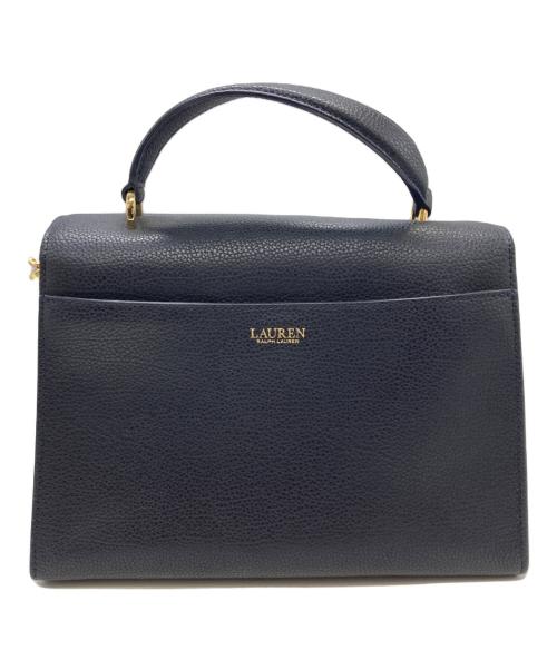 LAUREN RALPH LAUREN（ローレンラルフローレン）LAUREN RALPH LAUREN (ローレンラルフローレン) FARRAH サッチェルバッグ ネイビーの古着・服飾アイテム