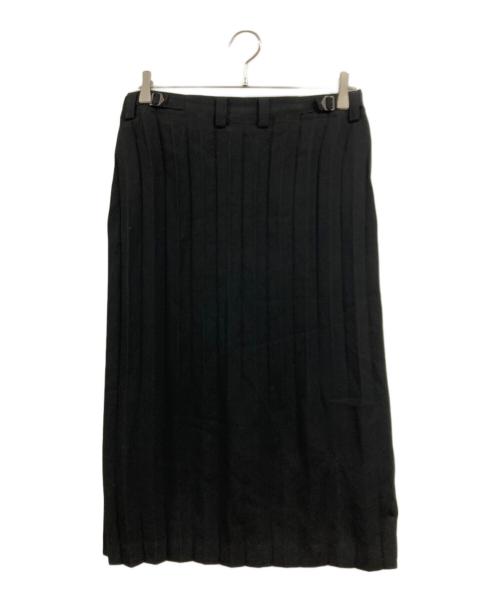ISSEY MIYAKE（イッセイミヤケ）ISSEY MIYAKE (イッセイミヤケ) ベルトループ付きロングスカート ブラック サイズ:2の古着・服飾アイテム