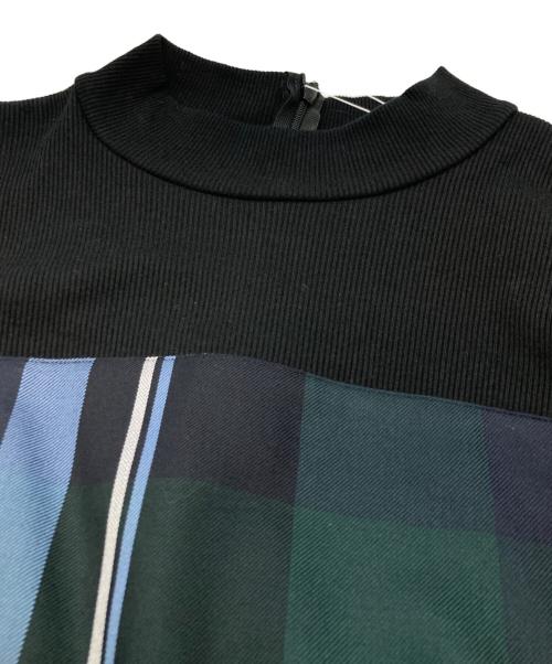 BLUE LABEL CRESTBRIDGE（ブルーレーベルクレストブリッジ）BLUE LABEL CRESTBRIDGE (ブルーレーベルクレストブリッジ) ドビーカラーペンテレココンビドレス ネイビー サイズ:38 未使用品の古着・服飾アイテム