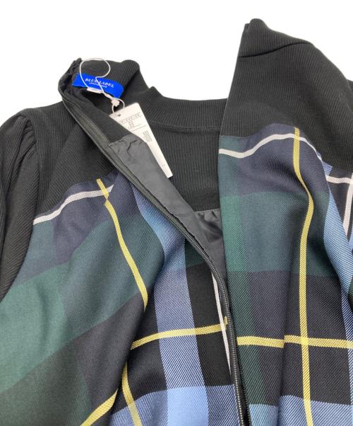 BLUE LABEL CRESTBRIDGE（ブルーレーベルクレストブリッジ）BLUE LABEL CRESTBRIDGE (ブルーレーベルクレストブリッジ) ドビーカラーペンテレココンビドレス ネイビー サイズ:38 未使用品の古着・服飾アイテム