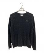 LACOSTEラコステ）の古着「ハイゲージニット」｜ブラック