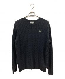 LACOSTE（ラコステ）の古着「ハイゲージニット」｜ブラック