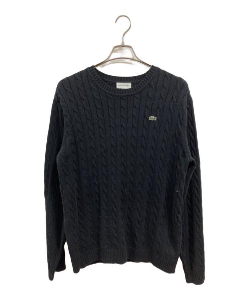LACOSTE（ラコステ）LACOSTE (ラコステ) ハイゲージニット ブラック サイズ:Lの古着・服飾アイテム