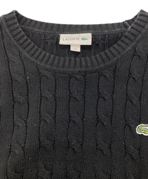 LACOSTE（ラコステ）LACOSTE (ラコステ) ハイゲージニット ブラック サイズ:Lの古着・服飾アイテム