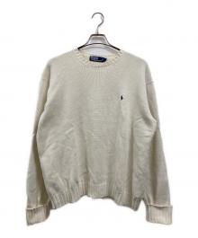 POLO RALPH LAUREN（ポロ・ラルフローレン）の古着「ポニーロゴニット」｜ホワイト