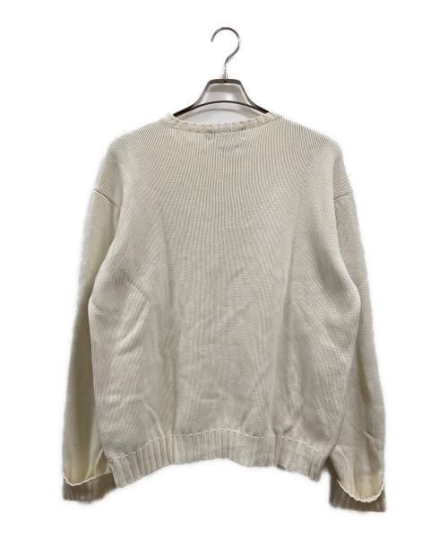 POLO RALPH LAUREN（ポロ・ラルフローレン）POLO RALPH LAUREN (ポロ・ラルフローレン) ポニーロゴニット ホワイト サイズ:Ⅼの古着・服飾アイテム