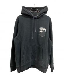 stussy（ステューシー）の古着「8ボールプルオーバーパーカー」｜ブラック