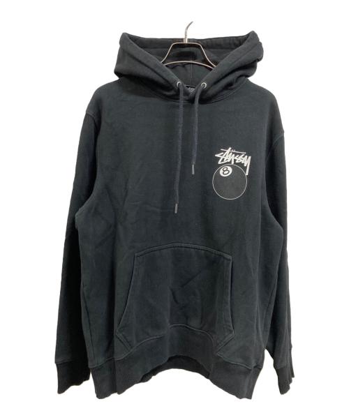 stussy（ステューシー）stussy (ステューシー) 8ボールプルオーバーパーカー ブラック サイズ:Sの古着・服飾アイテム