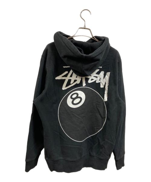 stussy（ステューシー）stussy (ステューシー) 8ボールプルオーバーパーカー ブラック サイズ:Sの古着・服飾アイテム