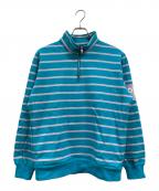 SUPREMEシュプリーム）の古着「16AWストライプハーフジップスウェット」｜ブルー
