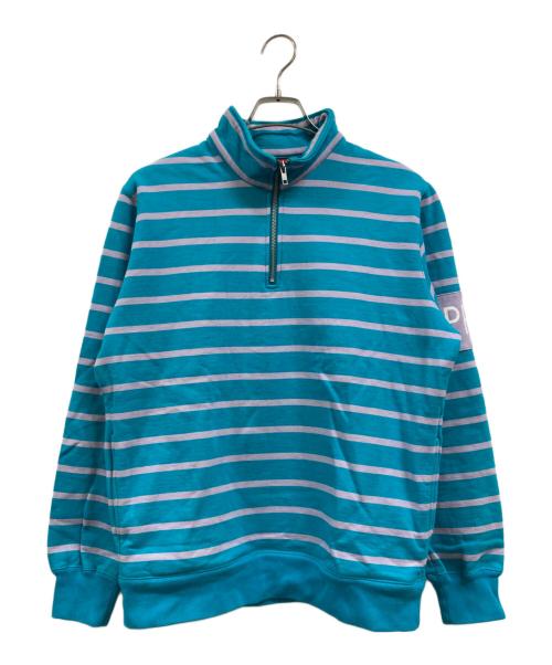 SUPREME（シュプリーム）Supreme (シュプリーム) 16AWストライプハーフジップスウェット ブルー サイズ:Mの古着・服飾アイテム