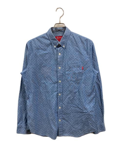 SUPREME（シュプリーム）Supreme (シュプリーム) 12SS Polka Dot Shirt ブルー サイズ:Mの古着・服飾アイテム
