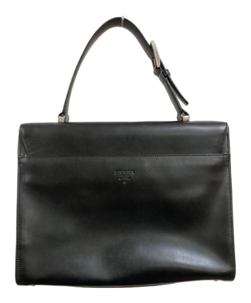 PRADA（プラダ）PRADA (プラダ) VITELLO LISSATO ハンドバッグ ブラックの古着・服飾アイテム