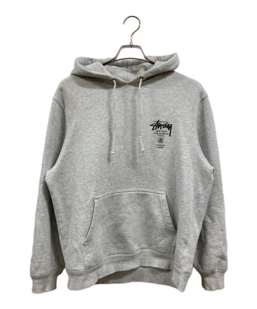 stussy（ステューシー）stussy (ステューシー) プルオーバーパーカー グレー サイズ:Sの古着・服飾アイテム