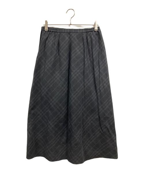 Burberry's（バーバリー）Burberry's (バーバリー) チェックロングスカート ブラック サイズ:44の古着・服飾アイテム
