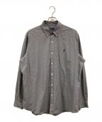 POLO RALPH LAURENポロ・ラルフローレン）の古着「ボタンダウンシャツ」｜ブラック×ホワイト