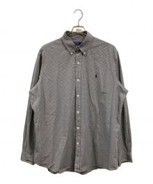 POLO RALPH LAUREN（ポロ・ラルフローレン）の古着「ボタンダウンシャツ」｜ブラック×ホワイト