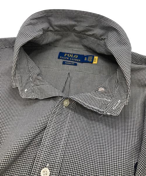 POLO RALPH LAUREN（ポロ・ラルフローレン）POLO RALPH LAUREN (ポロ・ラルフローレン) ボタンダウンシャツ ブラック×ホワイト サイズ:XLの古着・服飾アイテム
