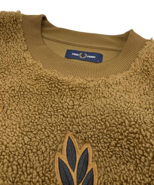 FRED PERRY（フレッドペリー）FRED PERRY (フレッドペリー) フリーススウェット ブラウン サイズ:Ⅼの古着・服飾アイテム
