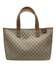 GUCCI（グッチ）の古着「シェリーラインPVCトートバッグ」｜ベージュ×ブラウン