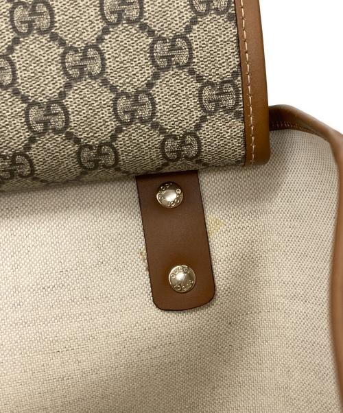 GUCCI（グッチ）GUCCI (グッチ) シェリーラインPVCトートバッグ ベージュ×ブラウンの古着・服飾アイテム