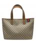 GUCCI（グッチ）の古着「シェリーラインPVCトートバッグ」｜ベージュ×ブラウン