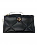 TORY BURCHトリーバーチ）の古着「キルティングカードケース」｜ブラック