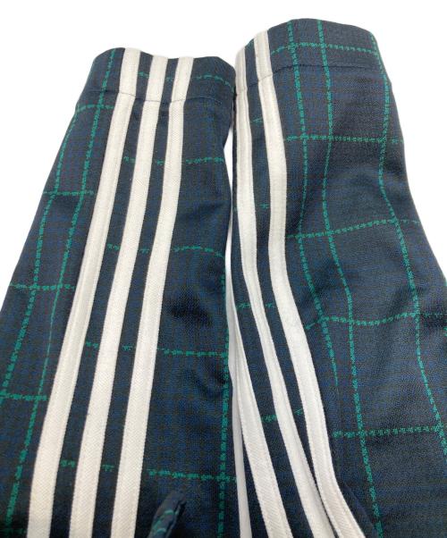 adidas（アディダス）adidas (アディダス) タータン チェック トラックジャケット グリーン×ブラック サイズ:Mの古着・服飾アイテム