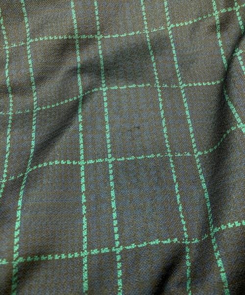 adidas（アディダス）adidas (アディダス) タータン チェック トラックジャケット グリーン×ブラック サイズ:Mの古着・服飾アイテム