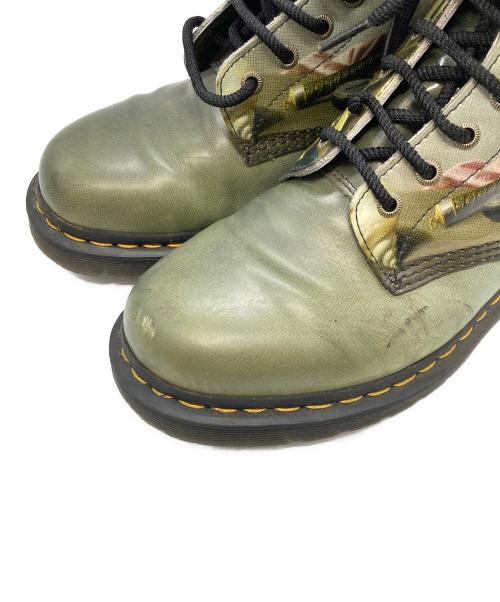 Dr.Martens（ドクターマーチン）Dr.Martens (ドクターマーチン) THE NATIONAL GALLERY (ナショナル・ギャラリー) 1460 8ホールブーツ グリーン サイズ:UK7の古着・服飾アイテム