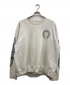 CHROME HEARTSクロムハーツ）の古着「ホースシュークルーネックスウェットシャツ」｜ホワイト