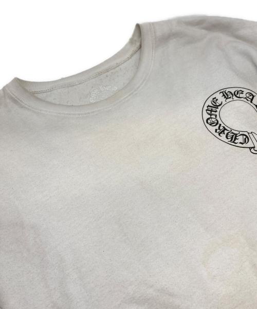 CHROME HEARTS（クロムハーツ）CHROME HEARTS (クロムハーツ) ホースシュークルーネックスウェットシャツ ホワイト サイズ:Ｍの古着・服飾アイテム