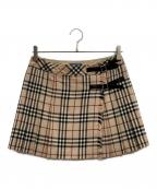BURBERRY LONDONバーバリーロンドン）の古着「ノバチェックミニスカート」｜ベージュ