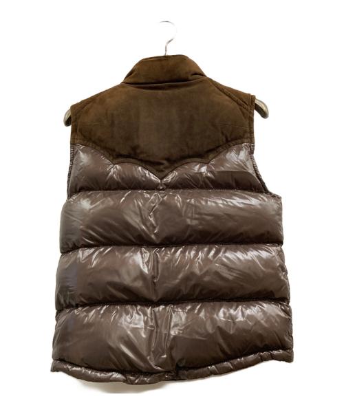 NUMBER (N)INE（ナンバーナイン）NUMBER (N)INE (ナンバーナイン) 08AW PORTLAND期 シープスキンスエード切り替え ダウンベスト ブラウン サイズ:Ｍの古着・服飾アイテム