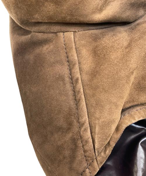 NUMBER (N)INE（ナンバーナイン）NUMBER (N)INE (ナンバーナイン) 08AW PORTLAND期 シープスキンスエード切り替え ダウンベスト ブラウン サイズ:Ｍの古着・服飾アイテム