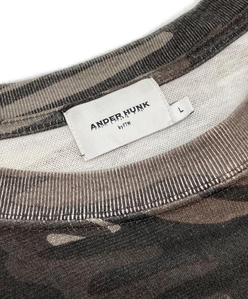 ANDER HUNK（アンダーハンク）ANDER HUNK (アンダーハンク) Camouflage Short T-shirt ブラウン サイズ:Lの古着・服飾アイテム