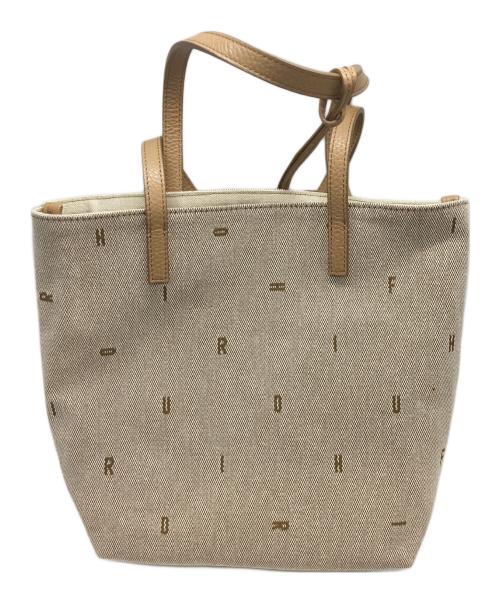 HIROFU（ヒロフ）HIROFU (ヒロフ) ジータジャガードレザーコンビトートバッグM ベージュの古着・服飾アイテム