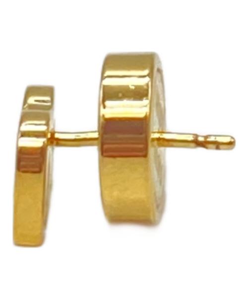 MIU MIU（ミュウミュウ）MIU MIU (ミュウミュウ) エナメルメタルピアス ピンク×ゴールドの古着・服飾アイテム