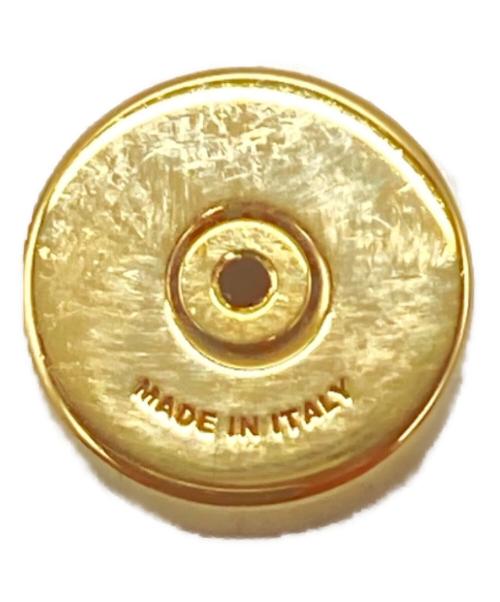 MIU MIU（ミュウミュウ）MIU MIU (ミュウミュウ) エナメルメタルピアス ピンク×ゴールドの古着・服飾アイテム