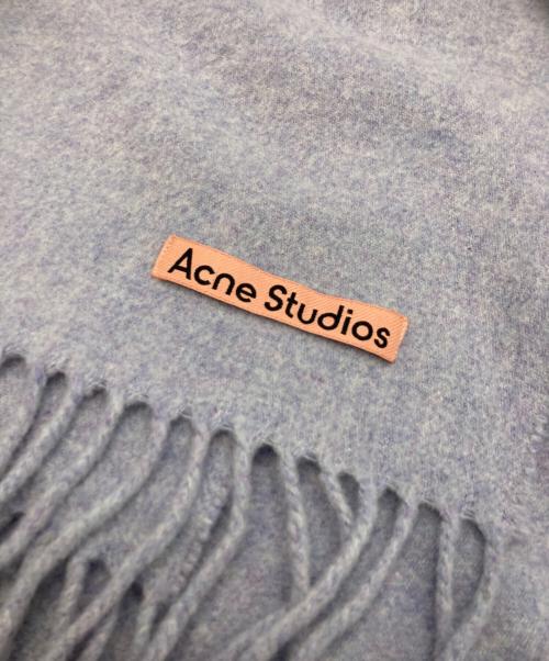 Acne studios（アクネ ストゥディオズ）ACNE STUDIOS (アクネ ストゥディオズ) フリンジウールスカーフ パープルの古着・服飾アイテム