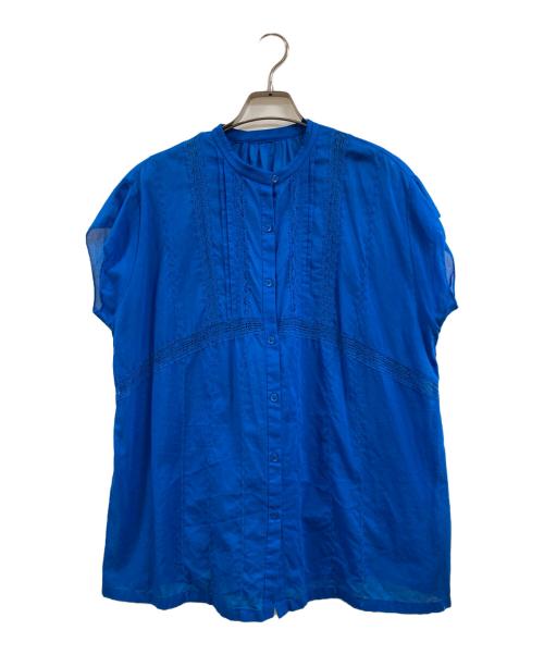 Spick and Span（スピック＆スパン）Spick and Span (スピック＆スパン) 60ローンフレンチレースブラウス ブルー サイズ:FREEの古着・服飾アイテム