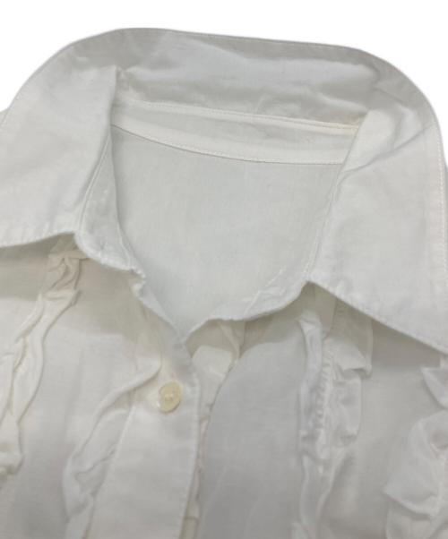 Spick and Span（スピック＆スパン）Spick and Span (スピック＆スパン) コットンシルクフロントフリルブラウス ホワイト サイズ:FREEの古着・服飾アイテム