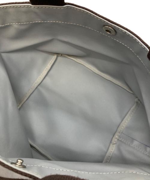 Herve Chapelier（エルベシャプリエ）Herve Chapelier (エルベシャプリエ) コーデュラ舟型トートS ブルー×ブラウンの古着・服飾アイテム