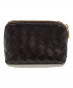 BOTTEGA VENETAボッテガベネタ）の古着「イントレチャートビューティポーチ」｜ブラウン