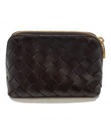 BOTTEGA VENETA（ボッテガベネタ）の古着「イントレチャートビューティポーチ」｜ブラウン