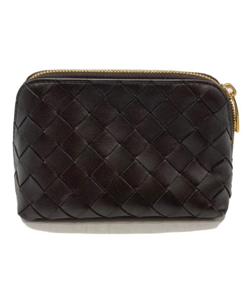 BOTTEGA VENETA（ボッテガベネタ）BOTTEGA VENETA (ボッテガベネタ) イントレチャートビューティポーチ ブラウンの古着・服飾アイテム
