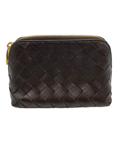 BOTTEGA VENETA（ボッテガベネタ）BOTTEGA VENETA (ボッテガベネタ) イントレチャートビューティポーチ ブラウンの古着・服飾アイテム
